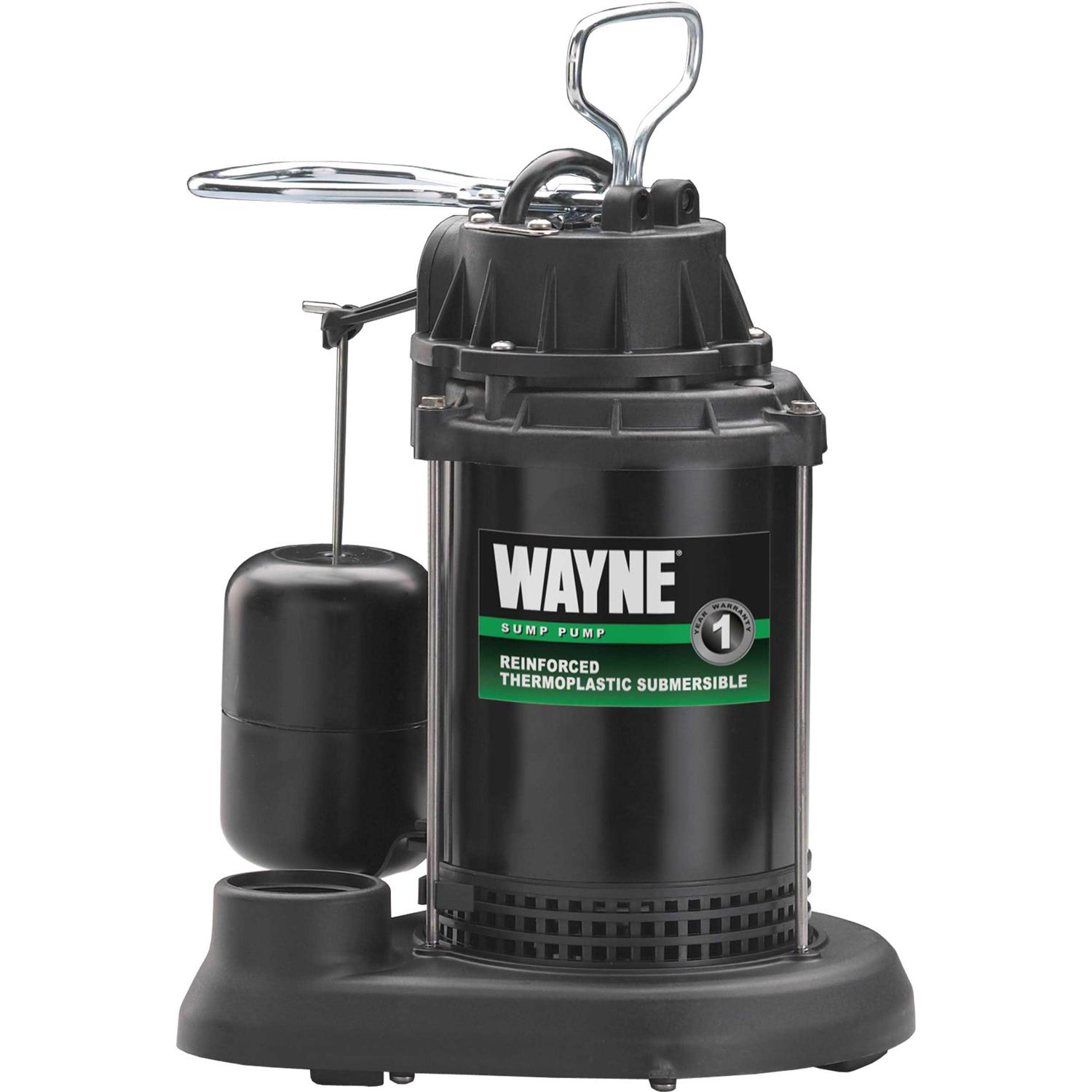 Wayne 1/2 HP 5100 gph Stainless Steel Vertical Float Switch AC Sump Pump CDU800SS - Inhomebuy