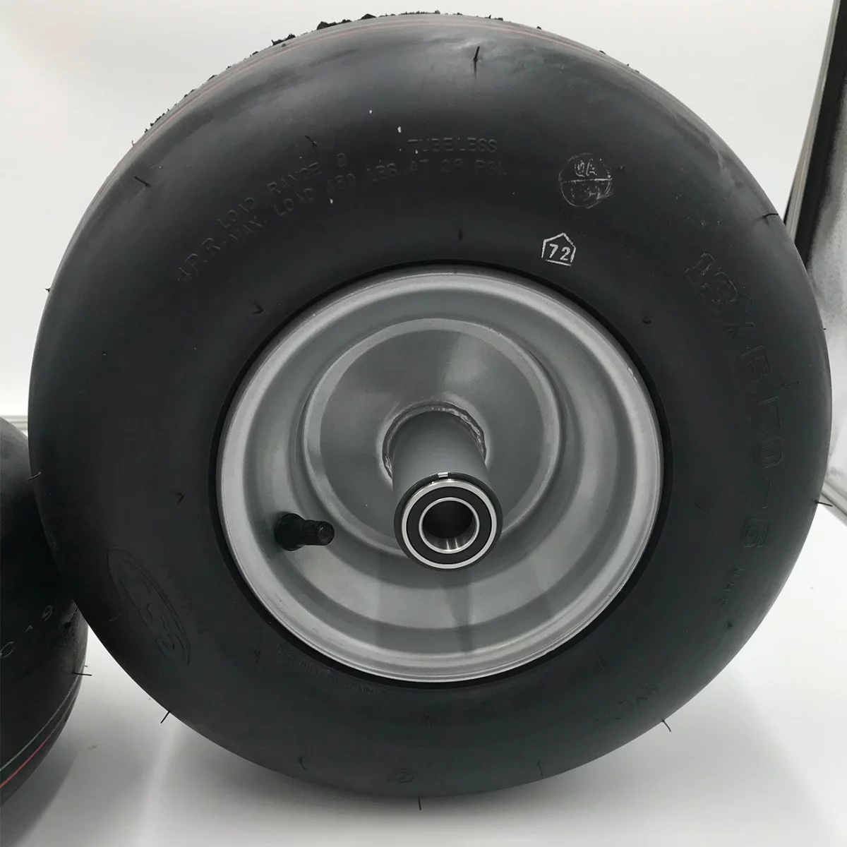 Set of 2 - 13x6.50-6 Smooth Silver Wheel - Compatible with Hustler Part 604717 - Inhomebuy