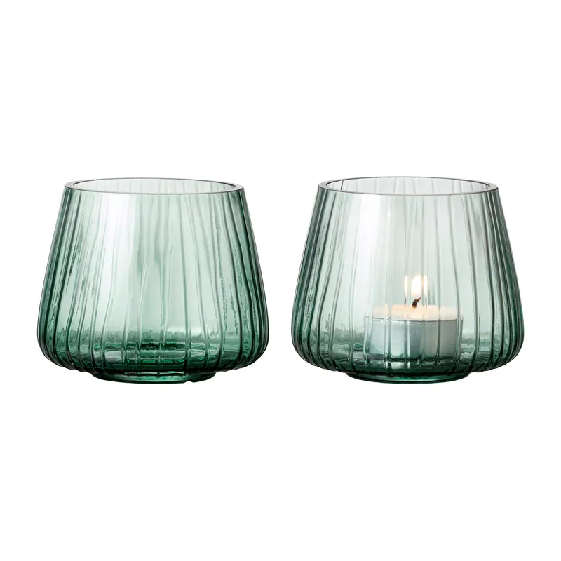 Candlelight Kusintha Votive Height 7.5 cm 2 Pcs Green - Inhomebuy
