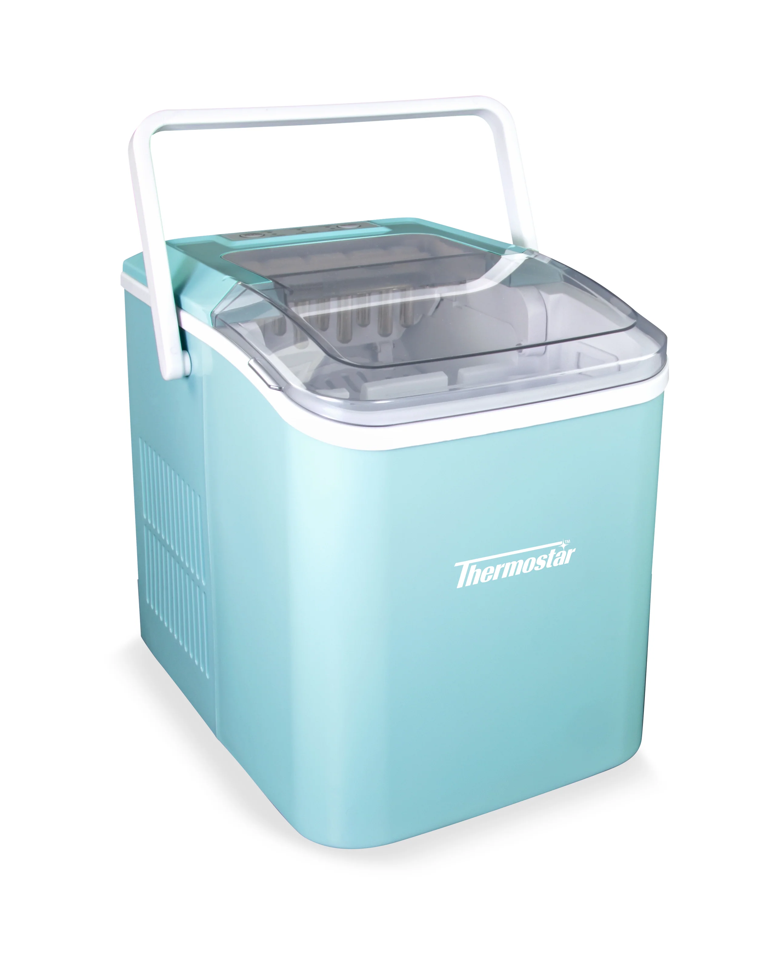 Thermostar 26-Pound Automatic Self-Cleaning Portable Countertop Ice Maker Machine With Handle - Inhomebuy