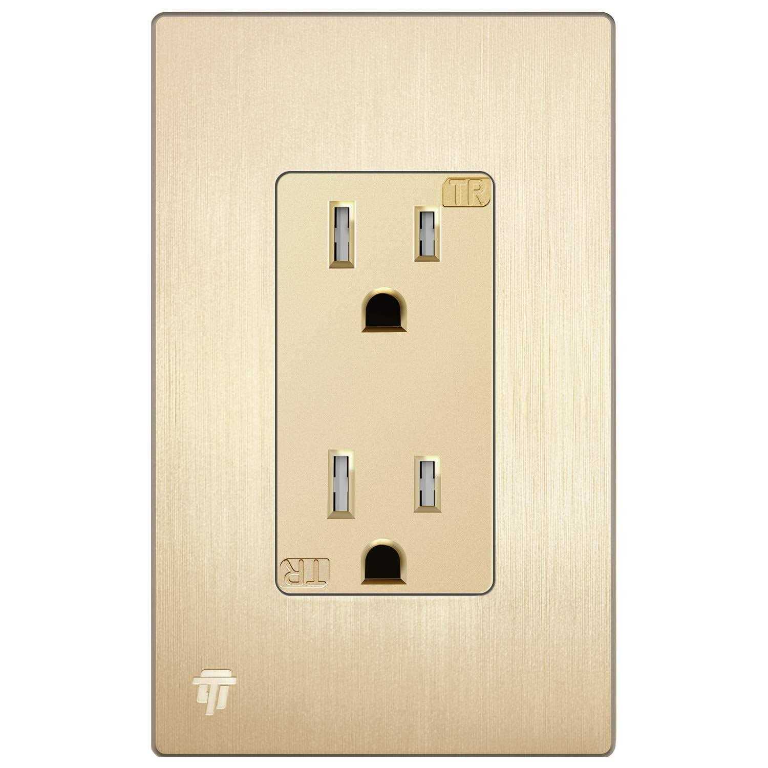 Enerlites Elite Series Decorator Receptacle Outlet Child Safe Tamper-Resistant - Inhomebuy