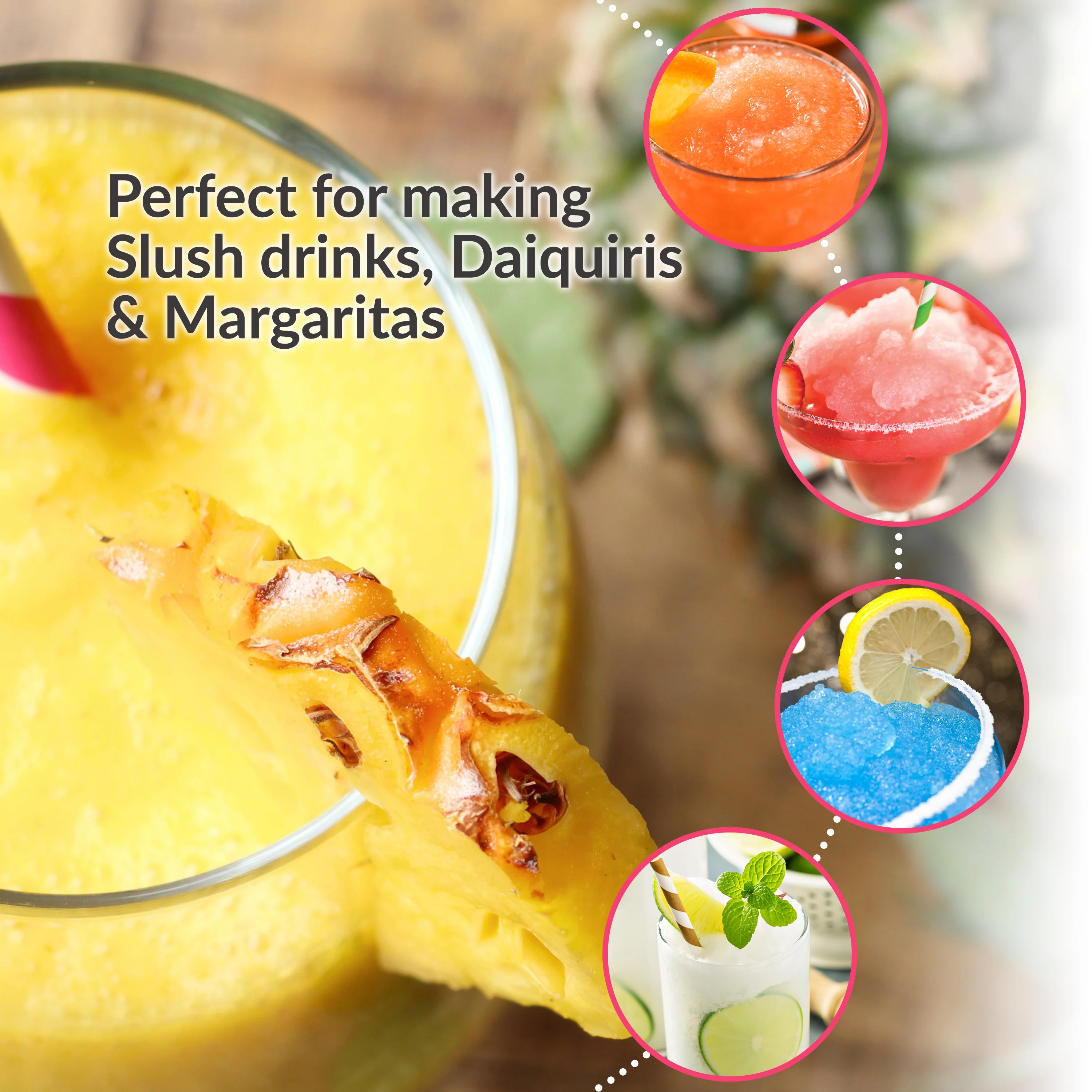 Taco Tuesday 56-Oz. Margarita & Slush Maker, 3 Blending Options - Inhomebuy