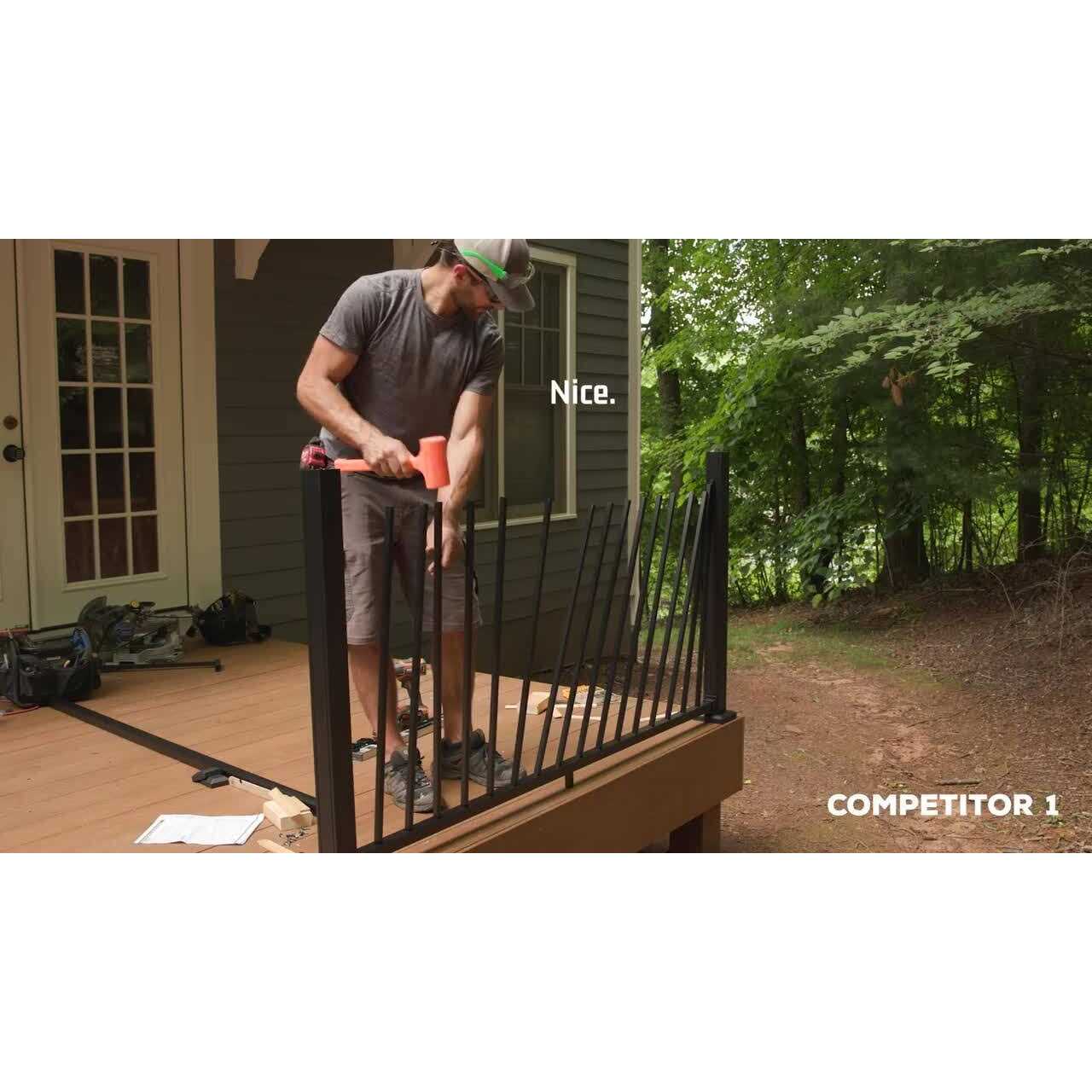 NewTechWood Allure Aluminum Preassembled Railing Kit - Inhomebuy