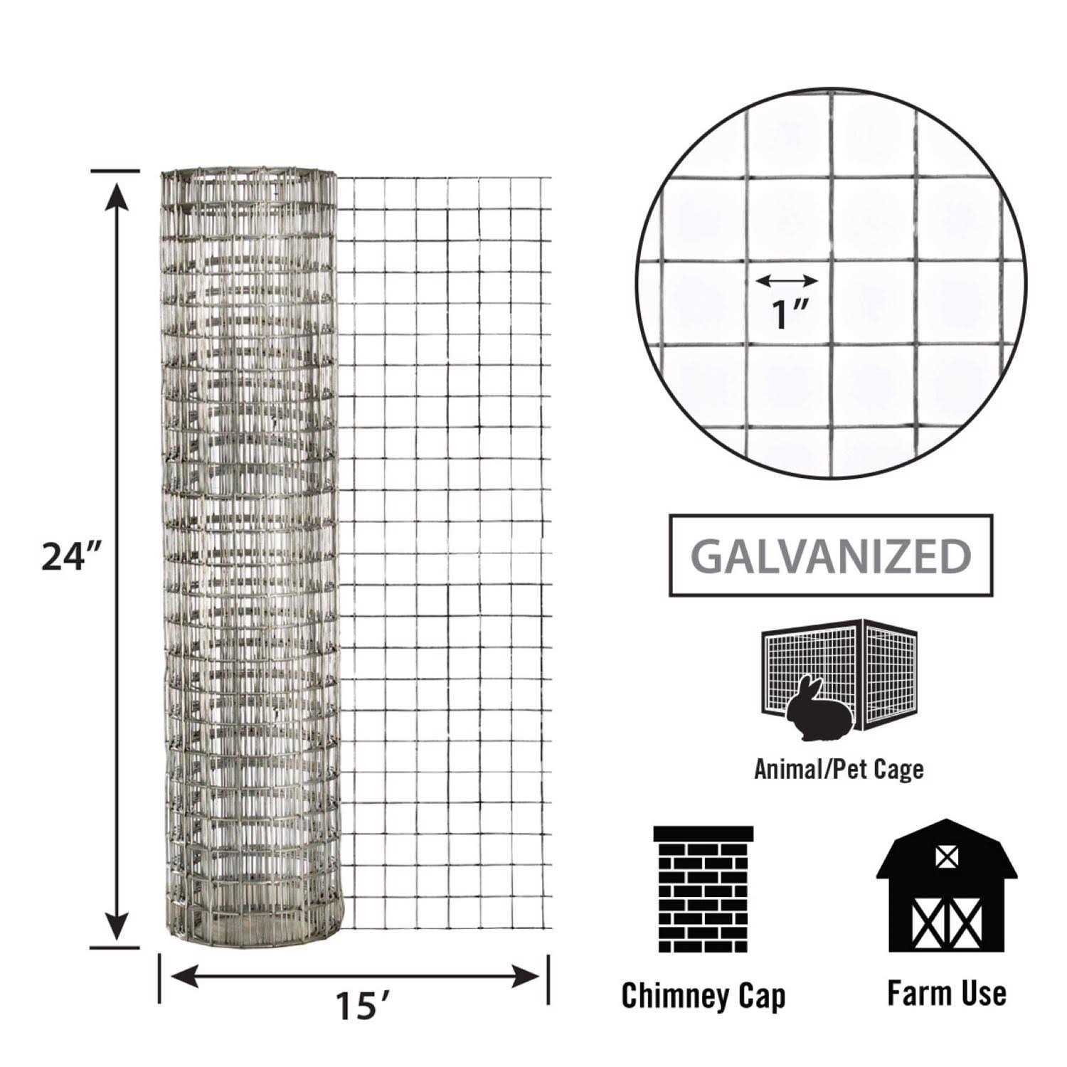 Garden Zone 14 Gauge Welded Utility Fence - Inhomebuy