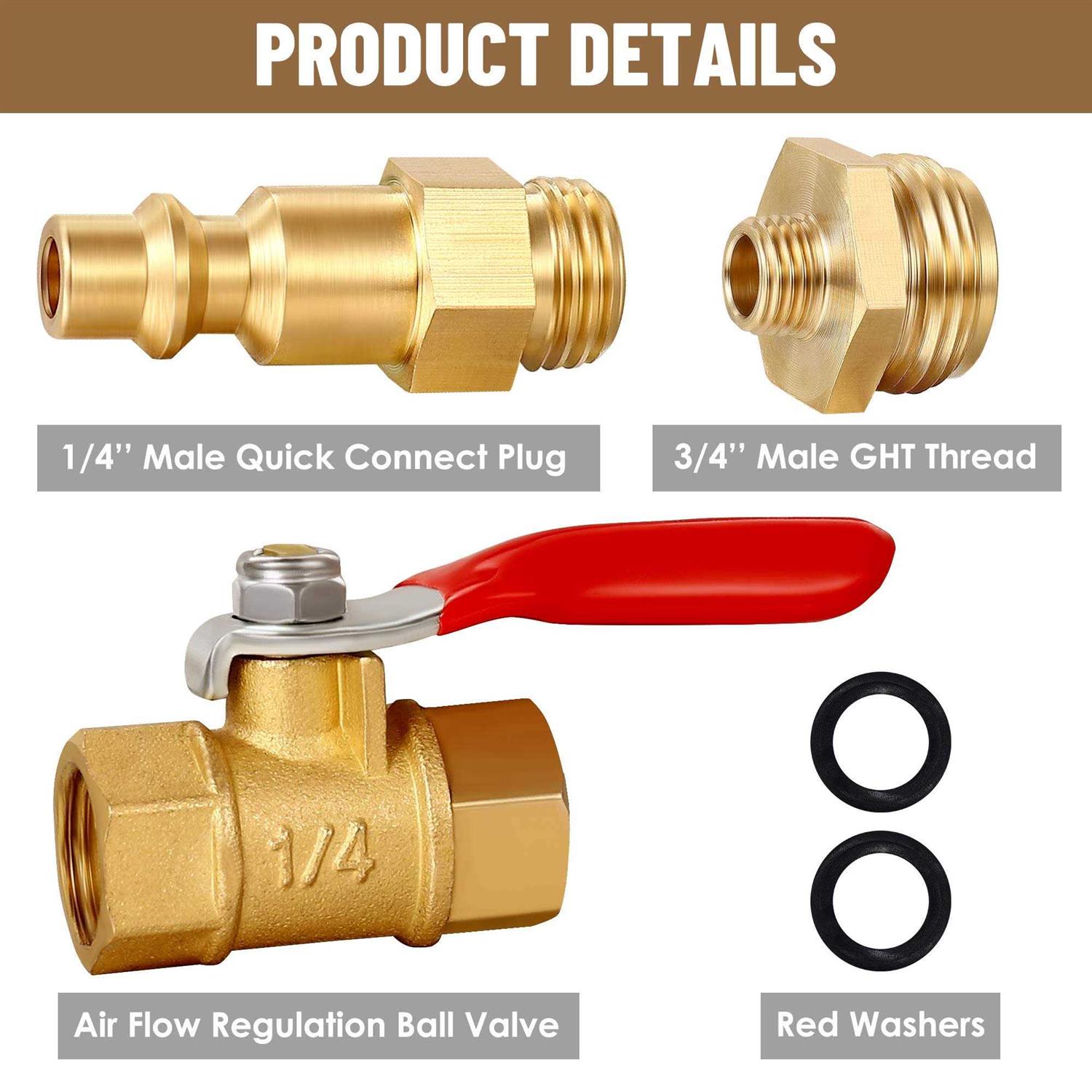 Winterize Blow Out Adapter for Rv, Boat, Motorhome, Camper, And Travel Trailer - Inhomebuy