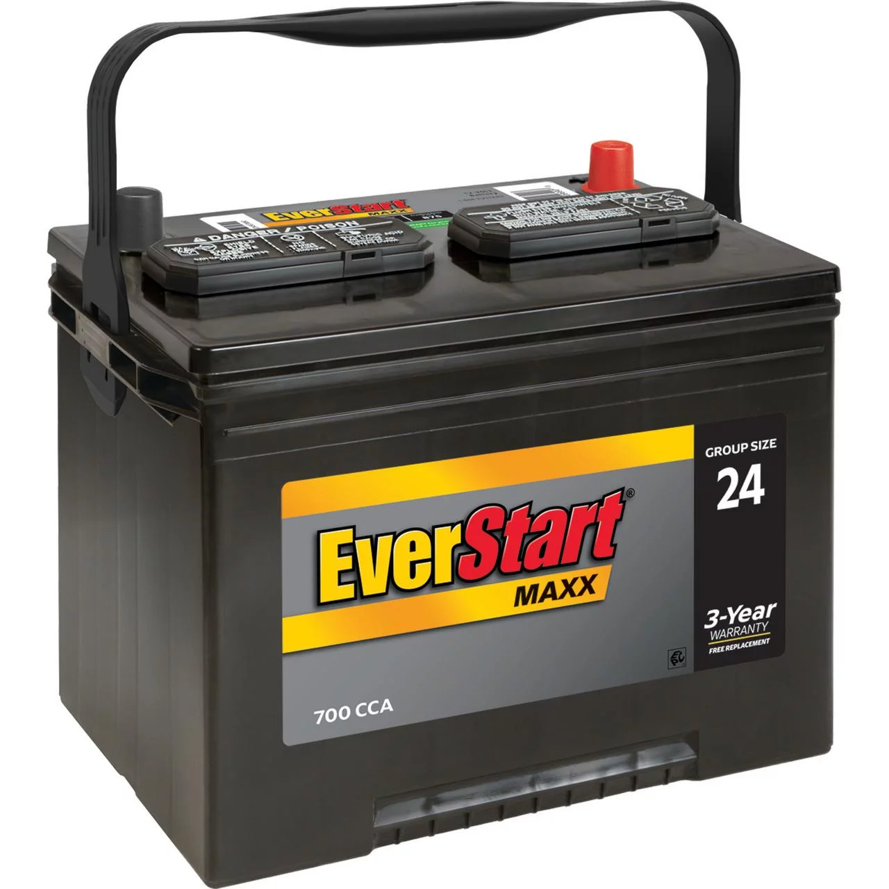 EverStart Maxx Lead Acid Automotive Battery, Group Size 24 12 Volt, 700 CCA - Inhomebuy