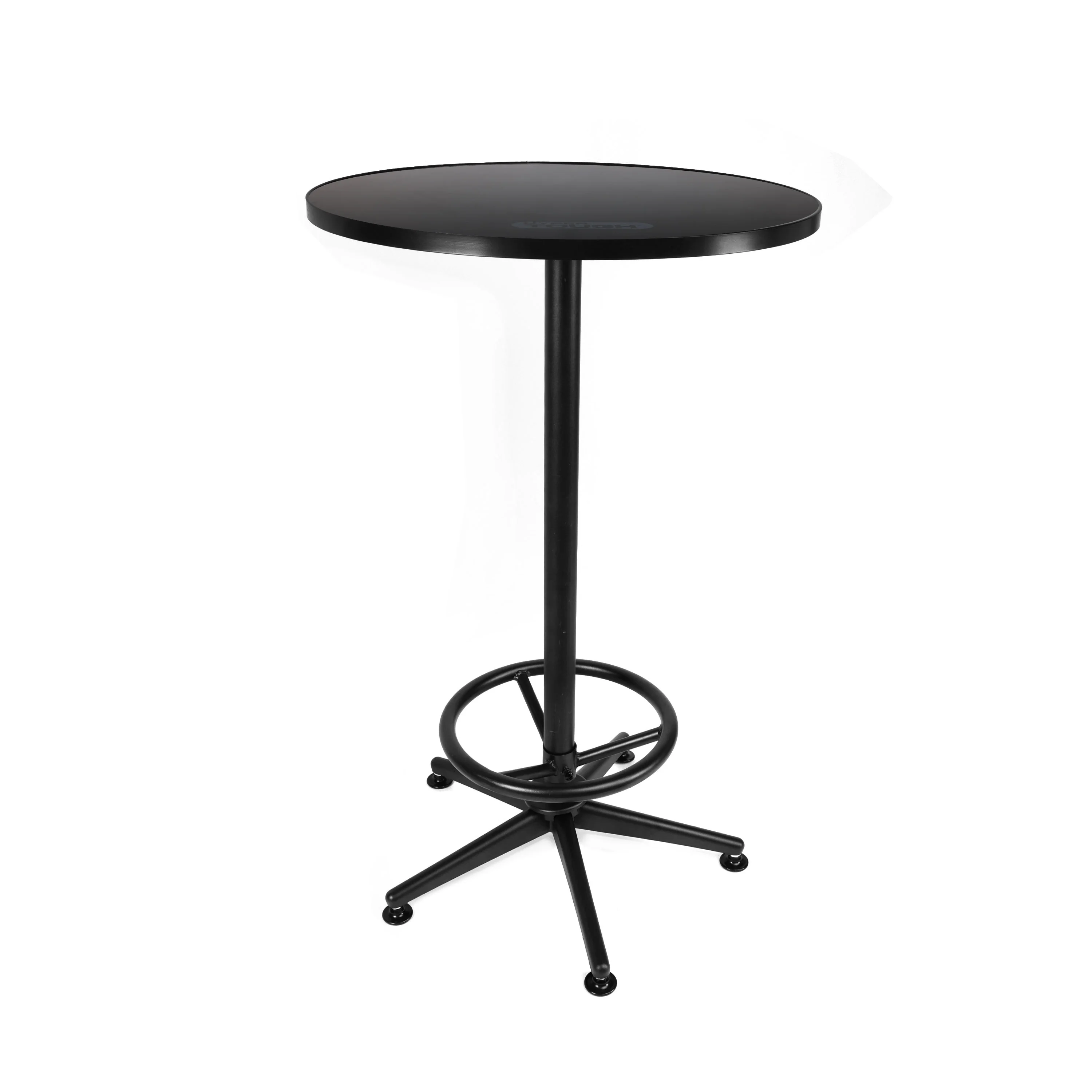 Hyper Tough 3-Piece Shop Table & Stool Set, Bar Height, Pub Table, Workbench, Steel, Black - Inhomebuy