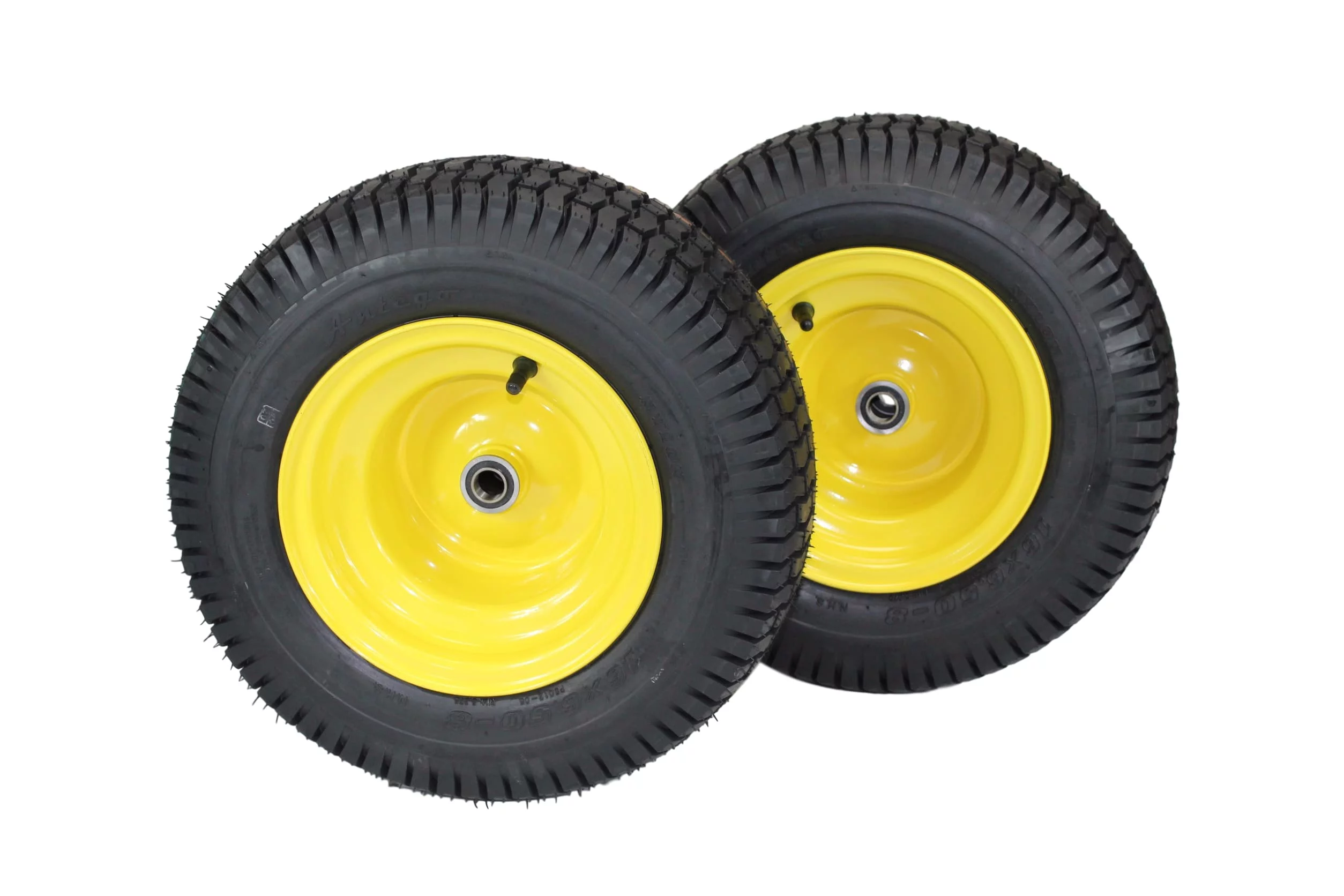 Antego Tire and Wheel (Set of 2) 16x6.50-8 Tires & Wheels 4 Ply for Lawn & Garden Mower Turf Tires .75