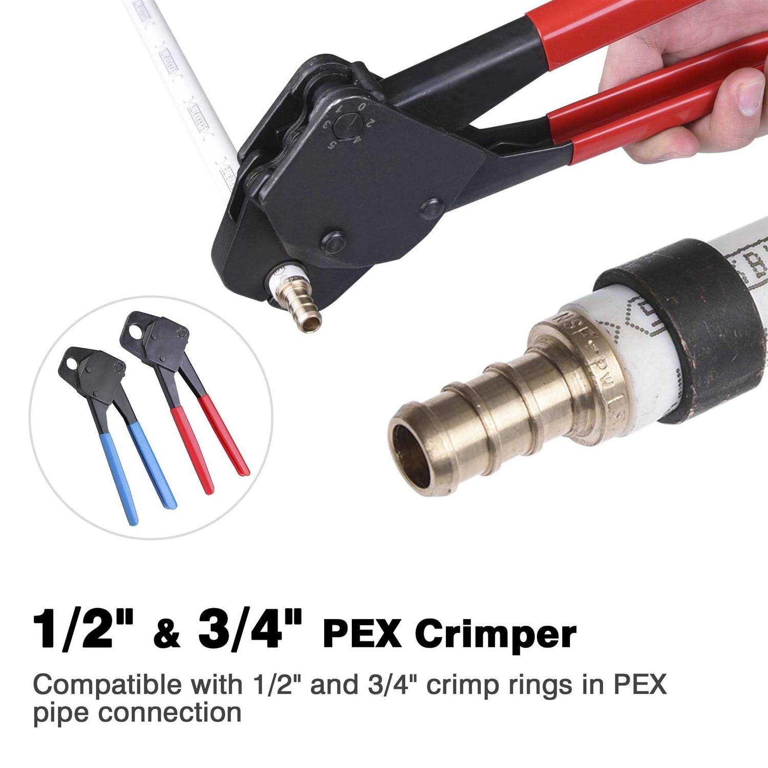 Yescom 1/2 3/4 PEX Crimper Copper Ring Crimping Tool Go/no Go Gauge - Inhomebuy