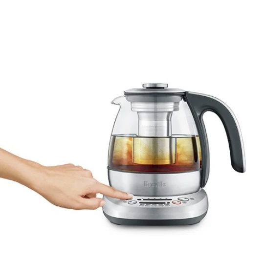 Breville The SMART TEA INFUSER Compact Kettle: 1.0L, brushed s/s & glass body | BTM500CLR - Inhomebuy