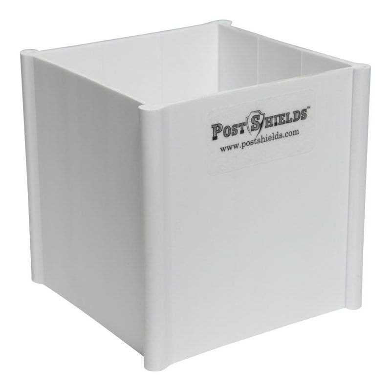 Post Shields 6 in. H x 4 in. W x 4 in. L Plastic Fence Post Protection - Inhomebuy