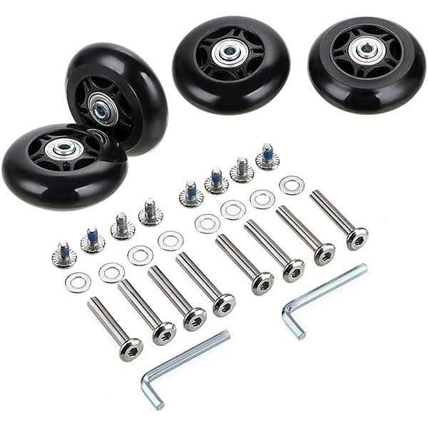 OwnMy 18mm Luggage Suitcase Replacement Wheels Rubber Swivel Caster Wheels Bearings Repair Kits - Inhomebuy