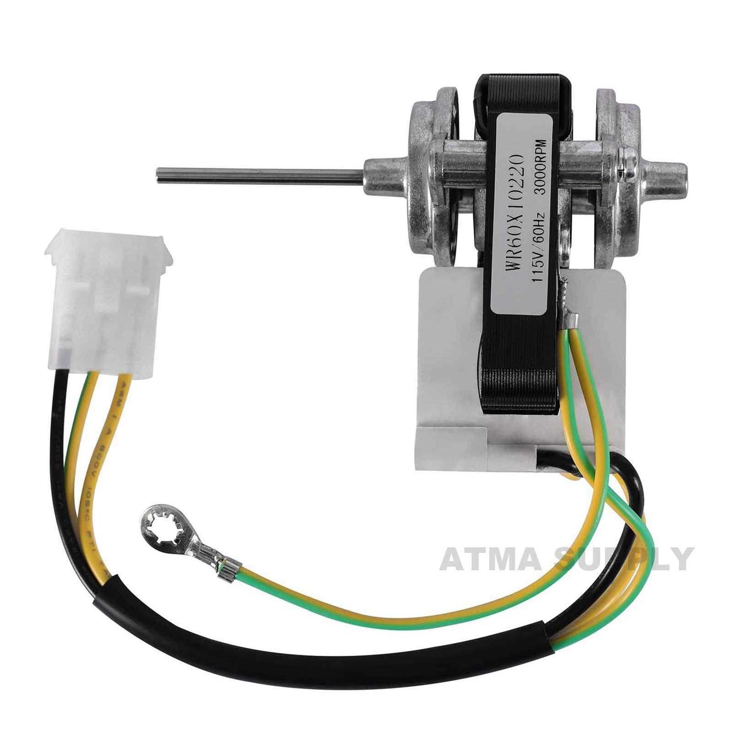 WR60X10074 WR60X10307 Evaporator Fan Motor Replacement Part by Romalon Fit for G-E Hot-Point Refrigerators Replaces 1550741 AP4438809 WR60X10224 - Inhomebuy