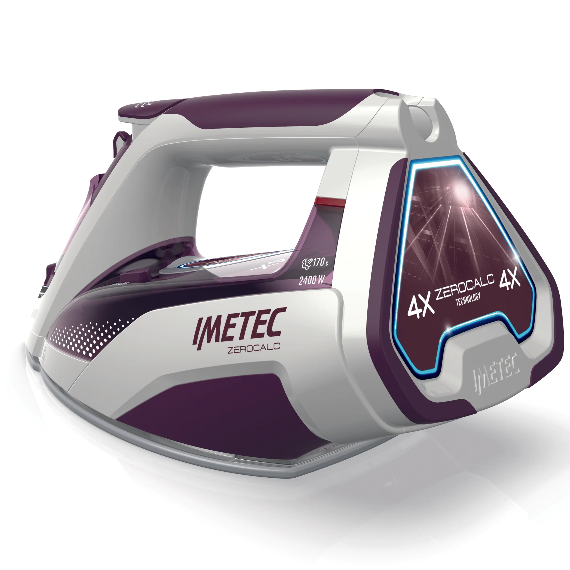 Imetec Steam Iron , 4X Zero Calc Z3 3900, 2400W, 170G , Glide Ceramic - Inhomebuy