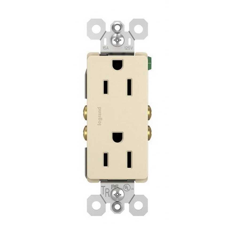 Pass & Seymour Decorator Tamper-Resistant Receptacle. 15 Amp 885TR - Inhomebuy