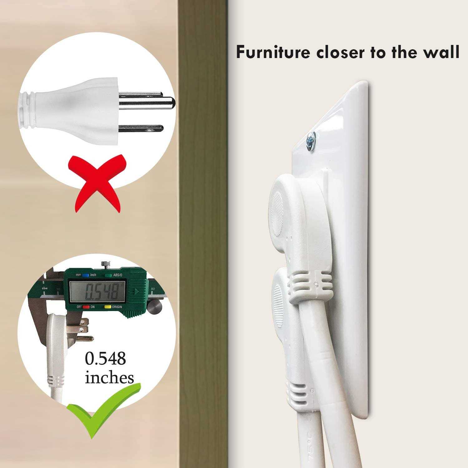 Firmerst 1875W Flat Plug Extension Cord 6 Feet 14 Awg 15A - Inhomebuy