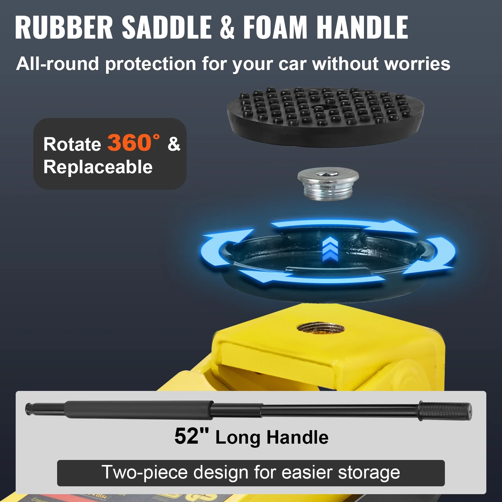 BENTISM Low Profile Floor Jack 4 Ton Heavy Duty Steel Dual Piston Rapid Pump - Inhomebuy