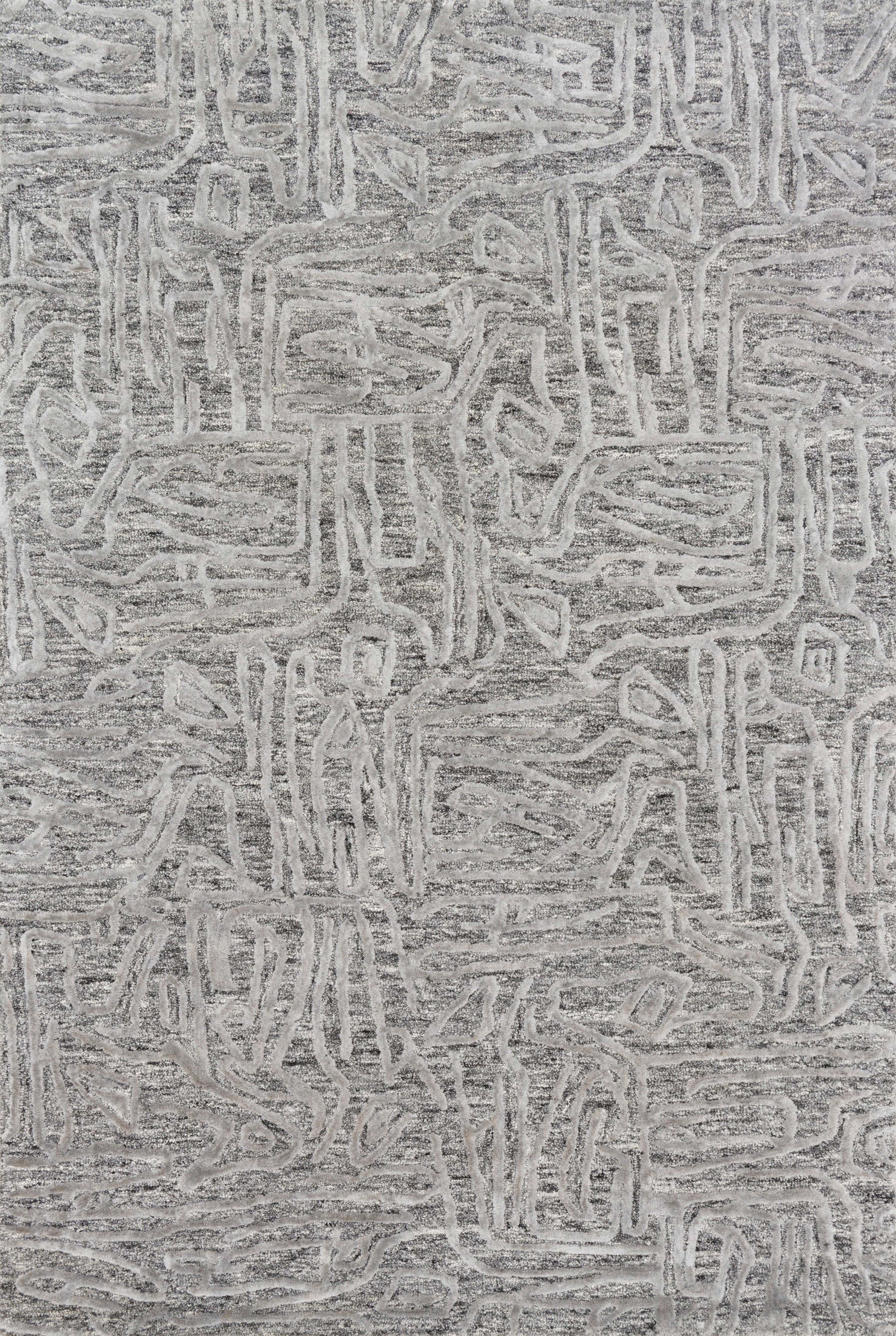 Loloi Rugs Juneau Collection Rug in Grey, Grey - 5' x 7'6