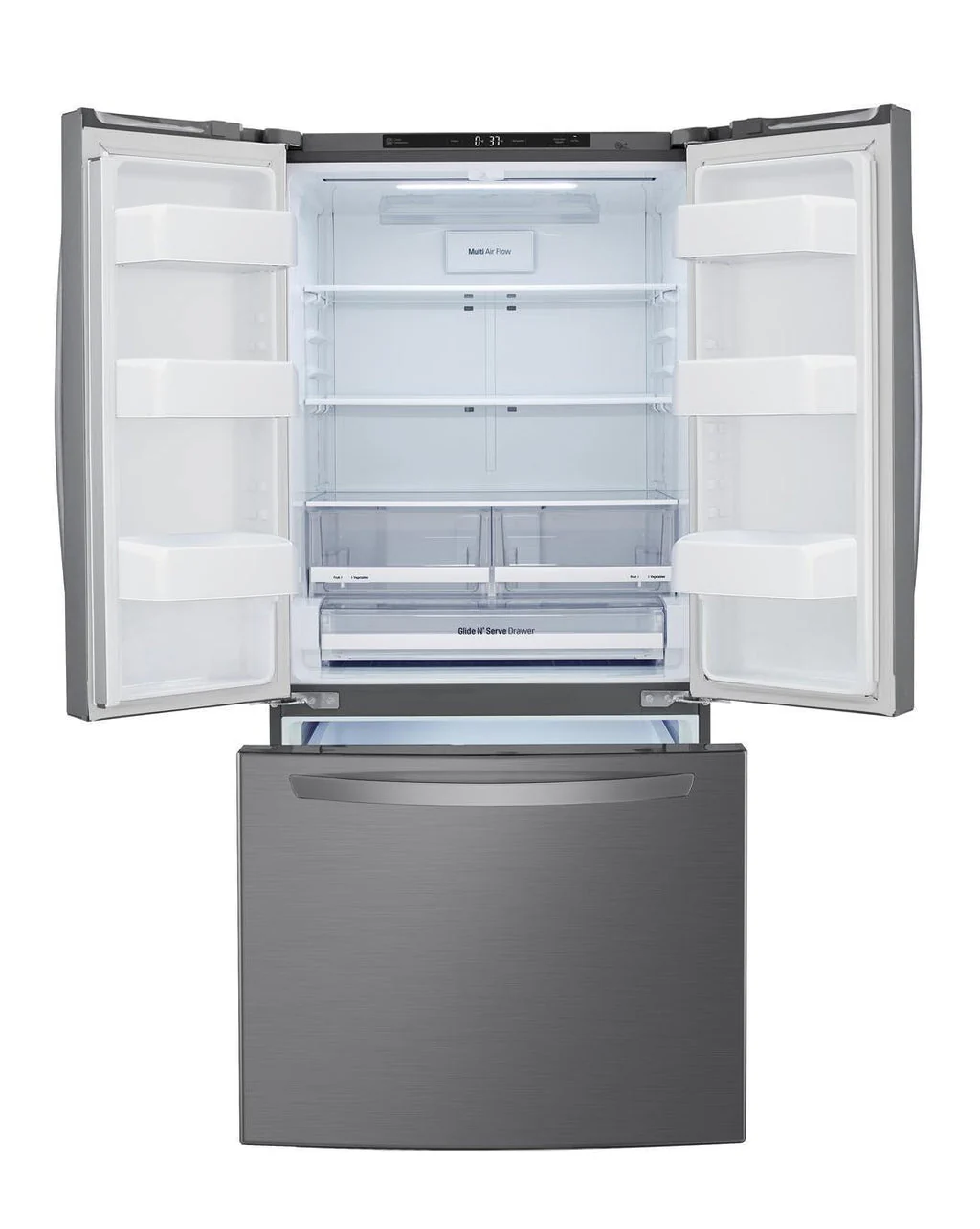 LG 33 IN. 25 CU. FT. STAINLESS STEEL LOOK FRENCH DOOR REFRIGERATOR WITH SMART DIAGNOSIS - LRFNS2503V - Inhomebuy
