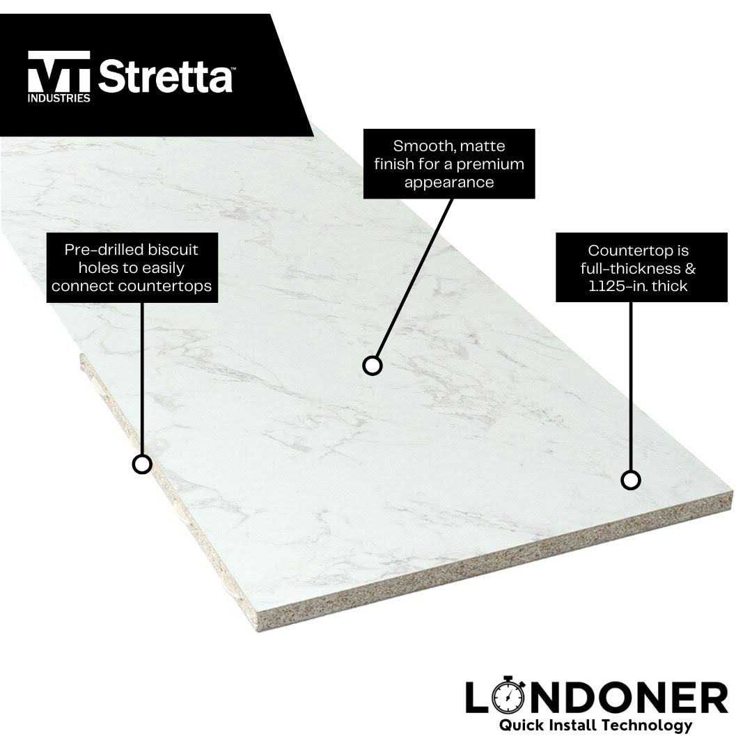 VT Dimensions Straight Laminate Countertop with Integrated Backsplash - Inhomebuy