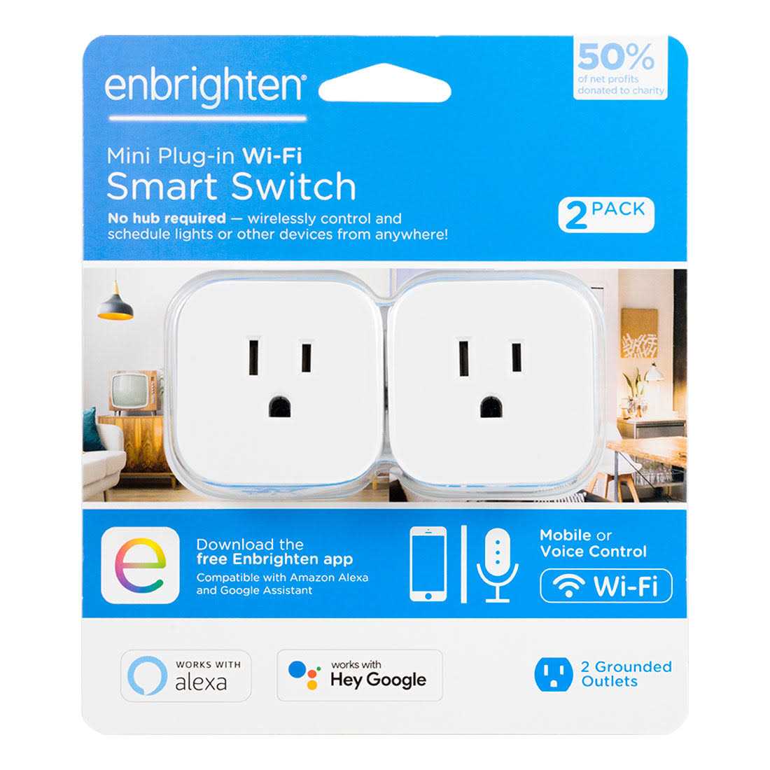 Enbrighten Black Outdoor Wi-Fi Smart Light Switch - Inhomebuy
