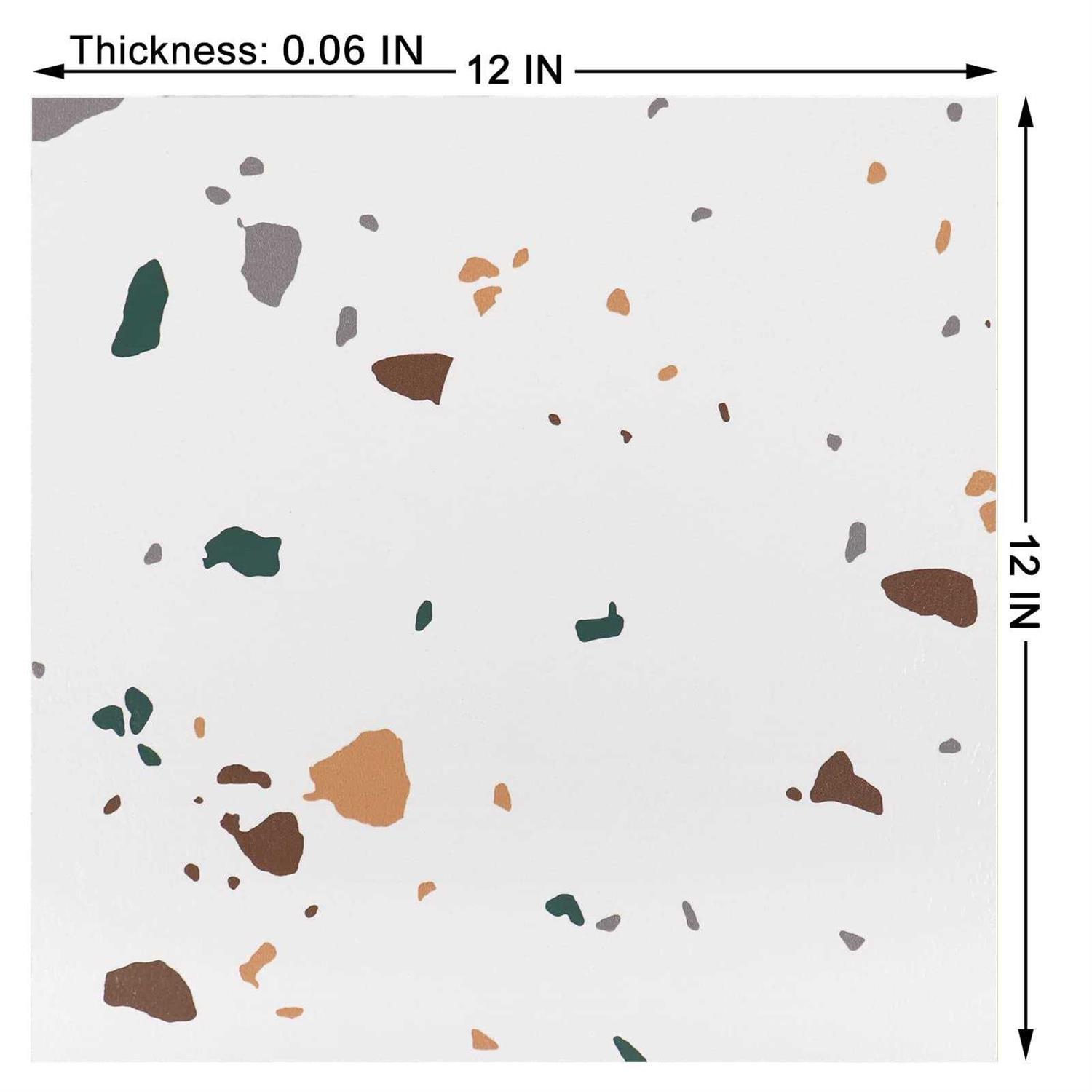 WESTICK Peel and Stick Floor Tile Bathroom Self Adhesive Vinyl Flooring Durable Floor Tiles Peel and Stick Waterproof Removable - Inhomebuy