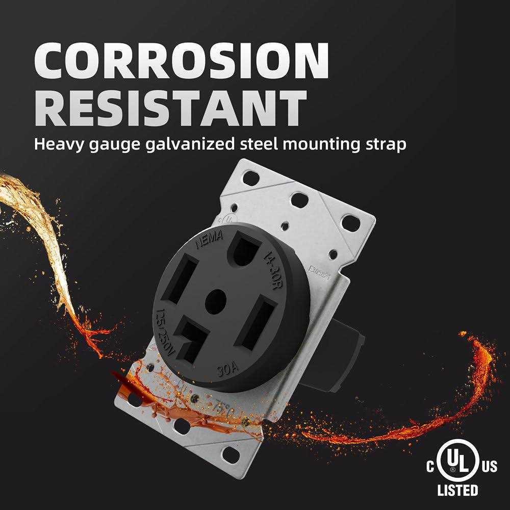 ELEGRP 30 Amp 125-Volt/250-Volt NEMA L14-30P Locking Plug - Inhomebuy