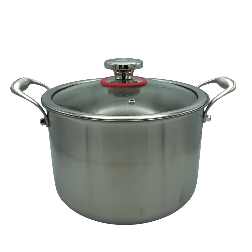 Targu Hybrid Stock Pot: 24cm with glass lid | BC-HW24SPG - Inhomebuy