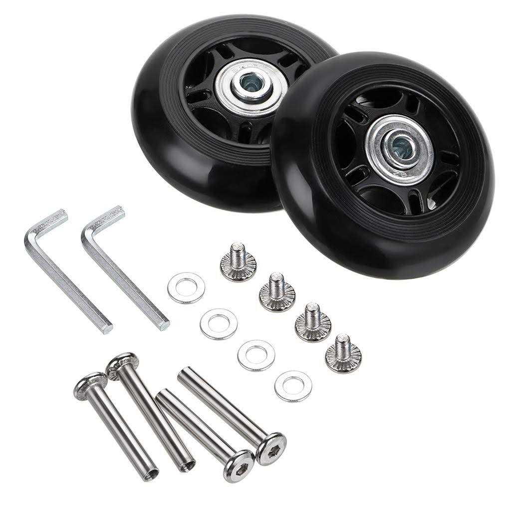 OwnMy 18mm Luggage Suitcase Replacement Wheels Rubber Swivel Caster Wheels Bearings Repair Kits - Inhomebuy
