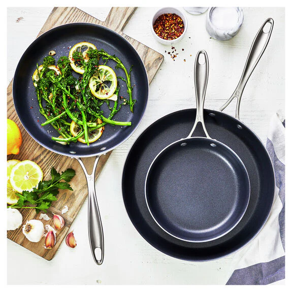 Henckels 3pc Aluminum Nonstick Fry Pan Set, Capri K2 Series - Inhomebuy