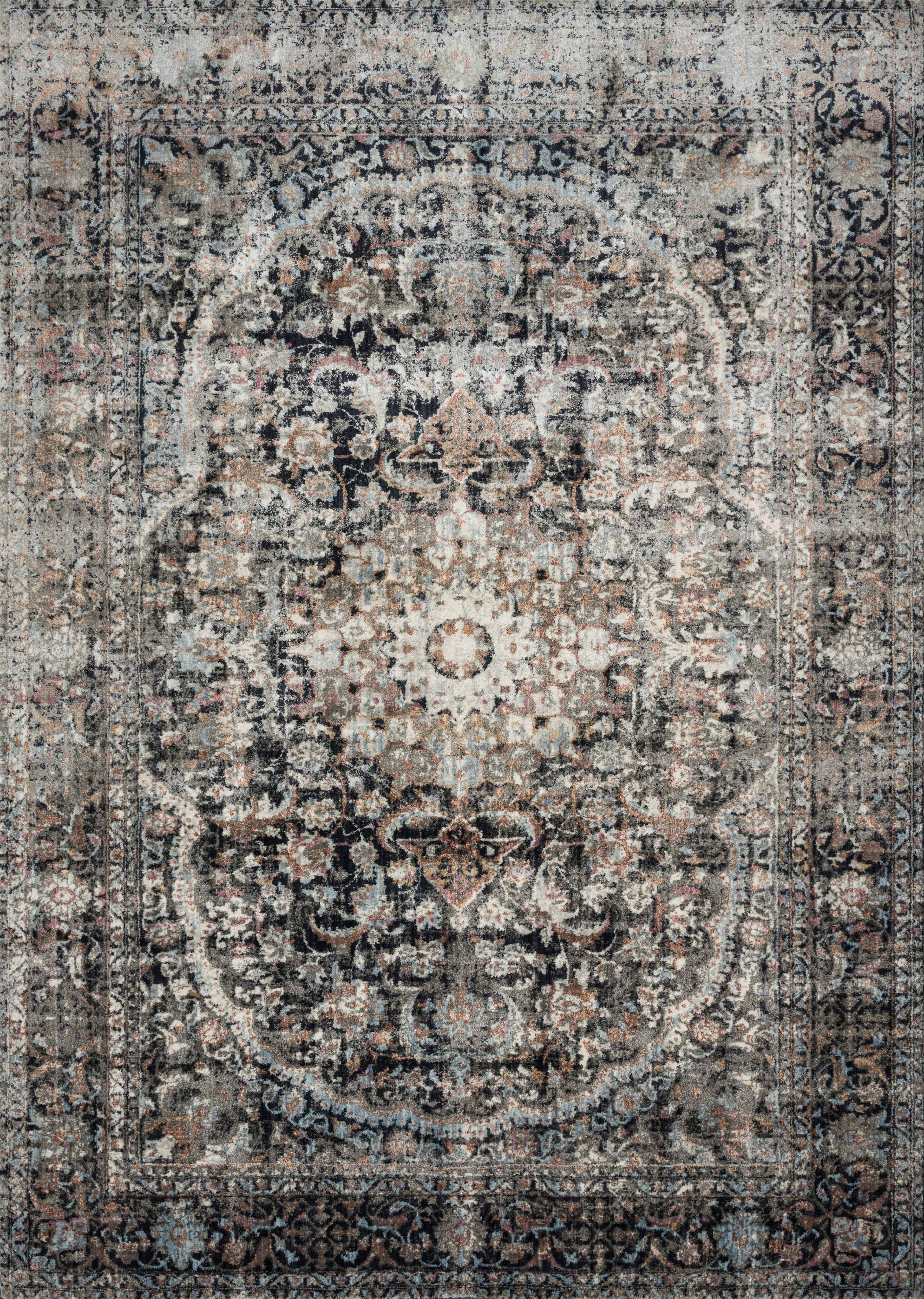 Loloi Rugs Anastasia Collection Rug in Charcoal, Sunset - 12'0