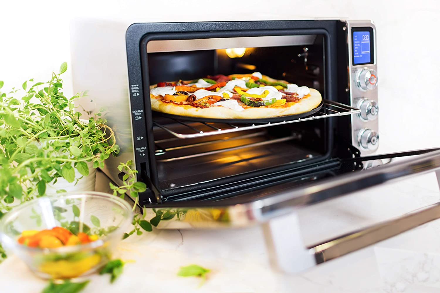 DeLonghi Livenza Convection Oven, 0.8 cu.ft, digital controls, s/s | EO241150M - Inhomebuy
