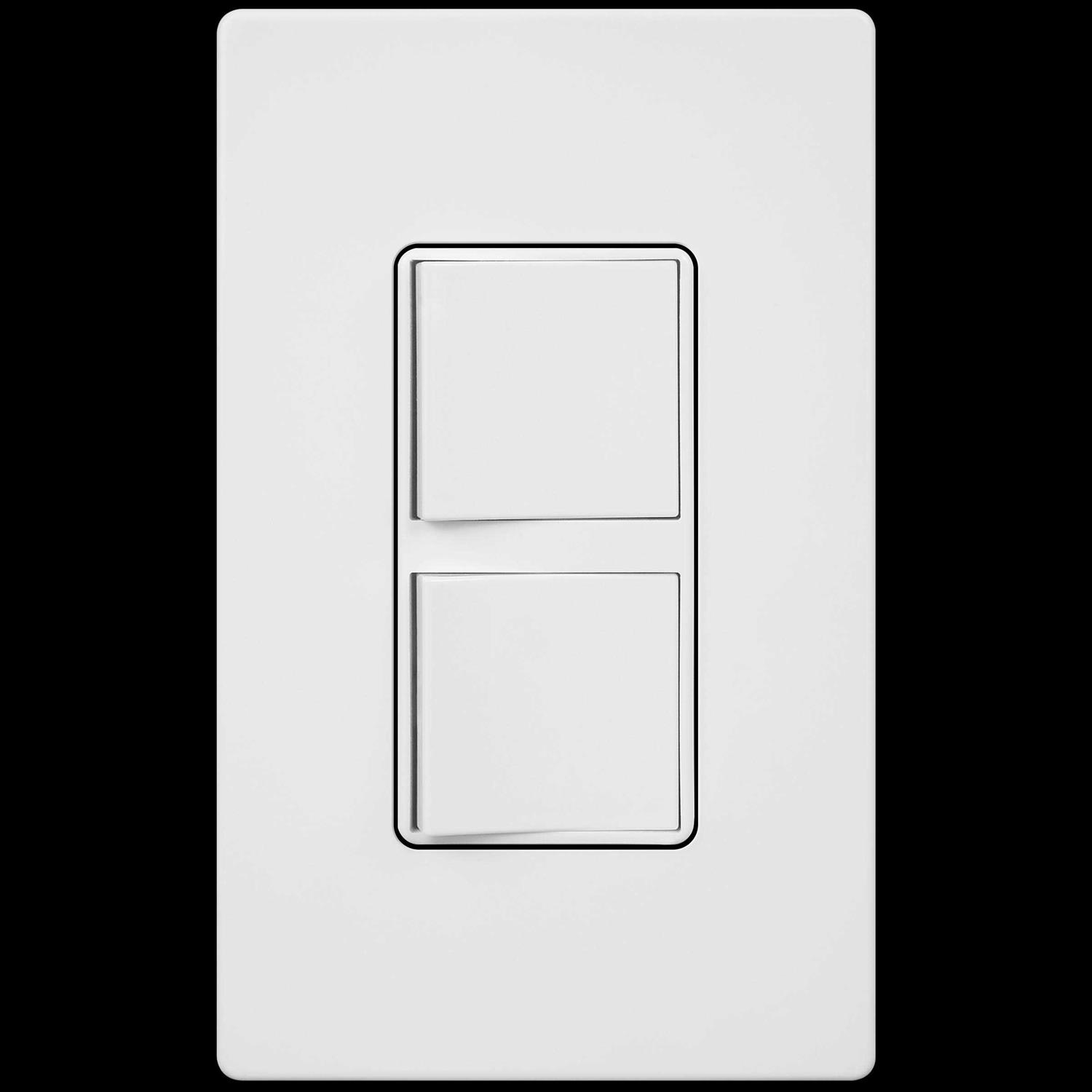 Enerlites Double Decorator Switch Cover Two Gang Outlet Wall Plate 8832 - Inhomebuy