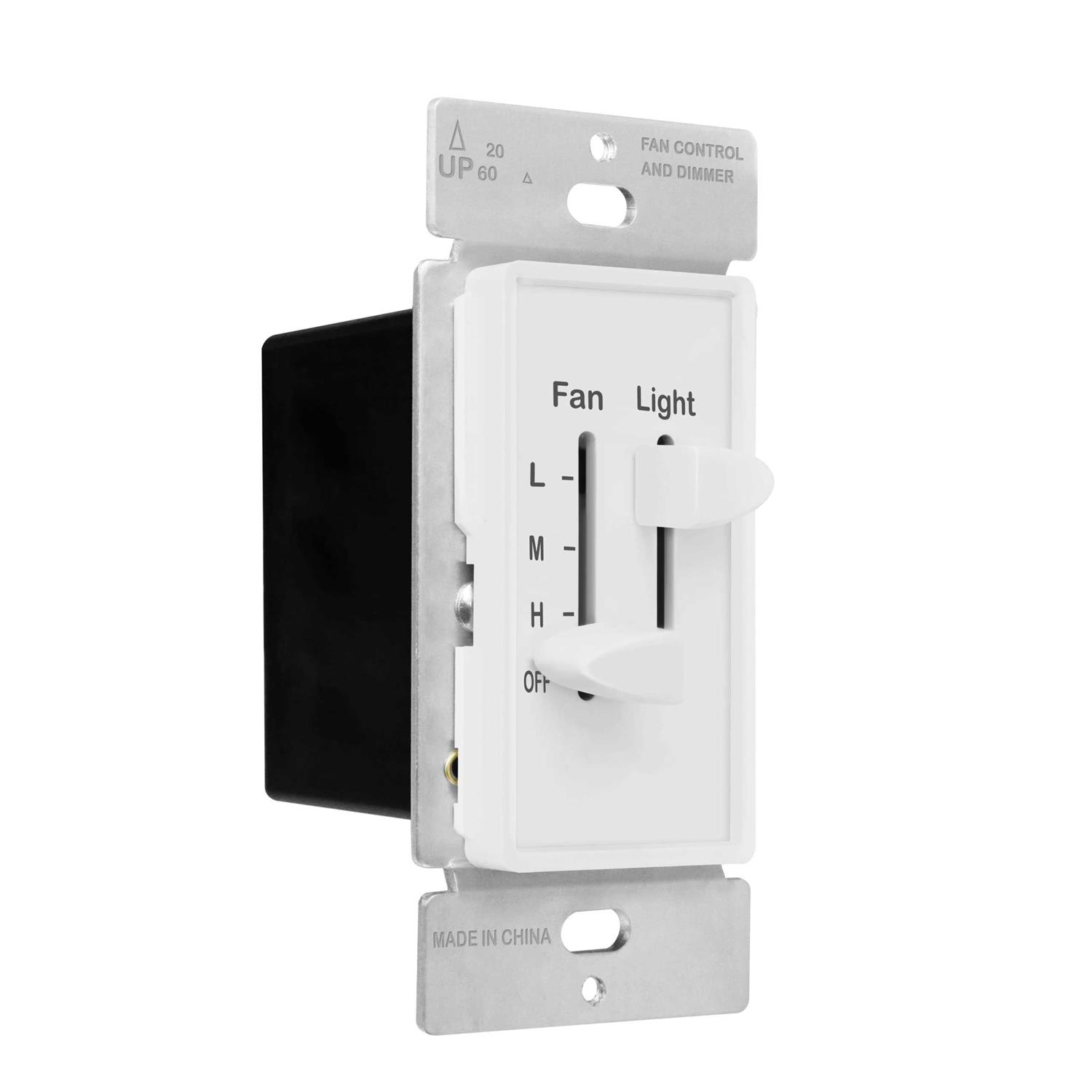 Enerlites 2-Gang Toggle Switch/Duplex Outlet Combination Wall Plate 881121-W - Inhomebuy