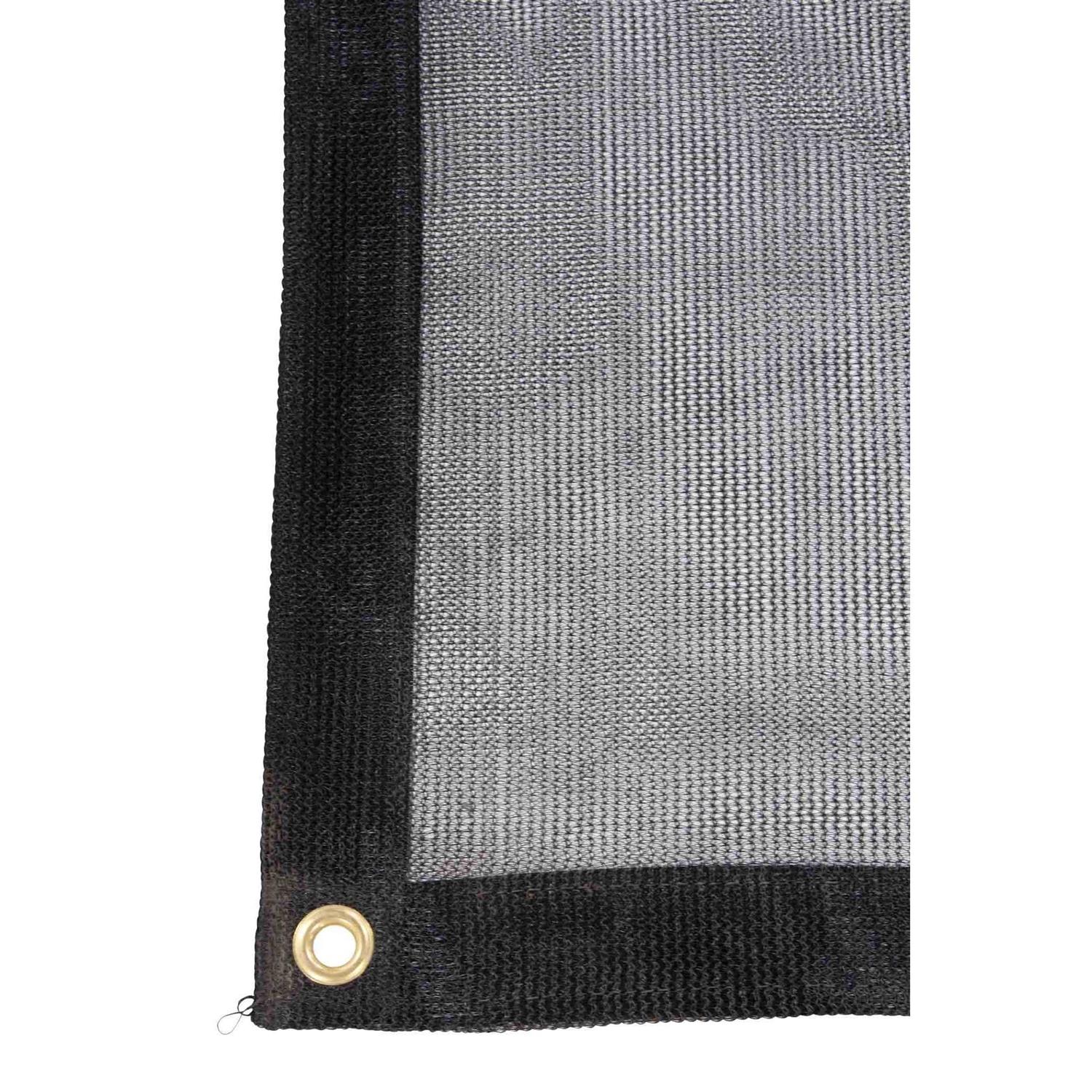 Mytee Products Black Heavy Duty 6 Oz 70% Shade Mesh Tarps with Grommets ROLL-Off - Inhomebuy