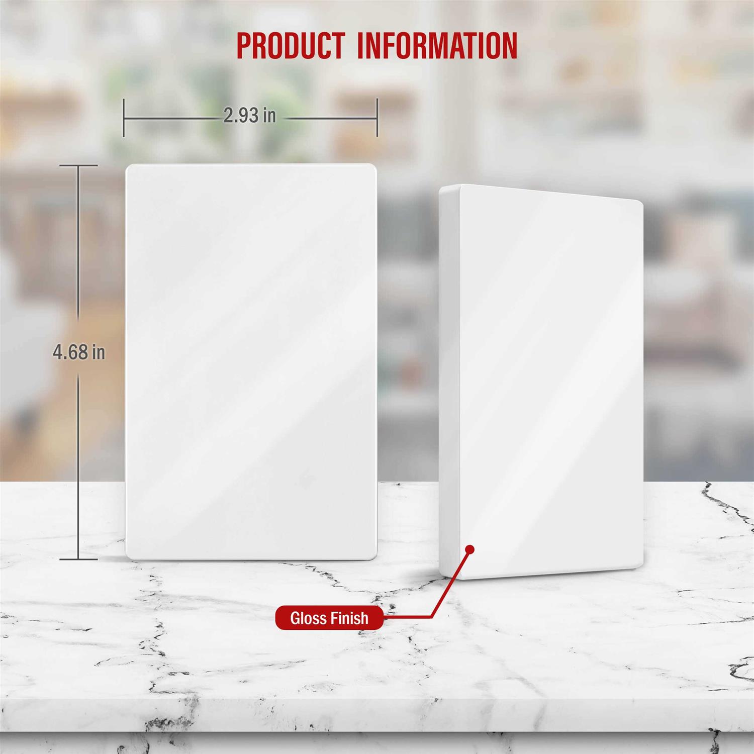 Enerlites Screwless Blank Wall Plate Child Safe Blank Device Outlet Cover - Inhomebuy