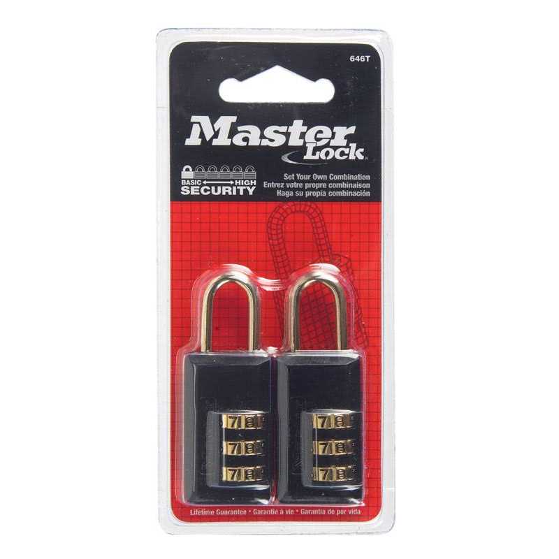 Master Lock 643d 1-9/16 inch Brass Combination Padlock - Inhomebuy