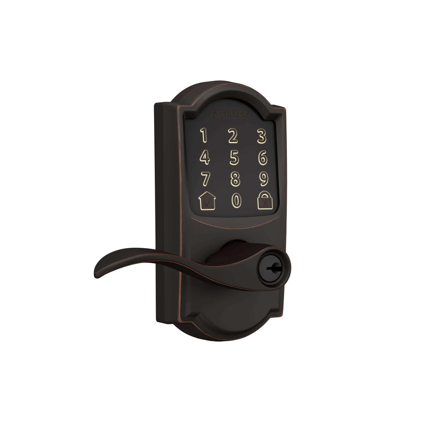 Schlage FE789WB CAM Acc Encode WiFi Accent Lever Smart Lock - Inhomebuy