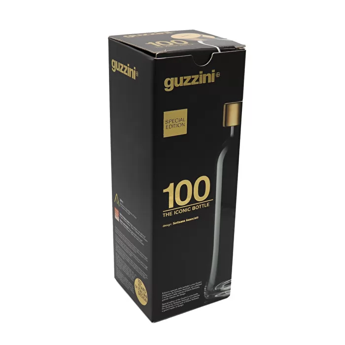 Glass Bottle - 1 Litre 100 Icons Gold - Inhomebuy
