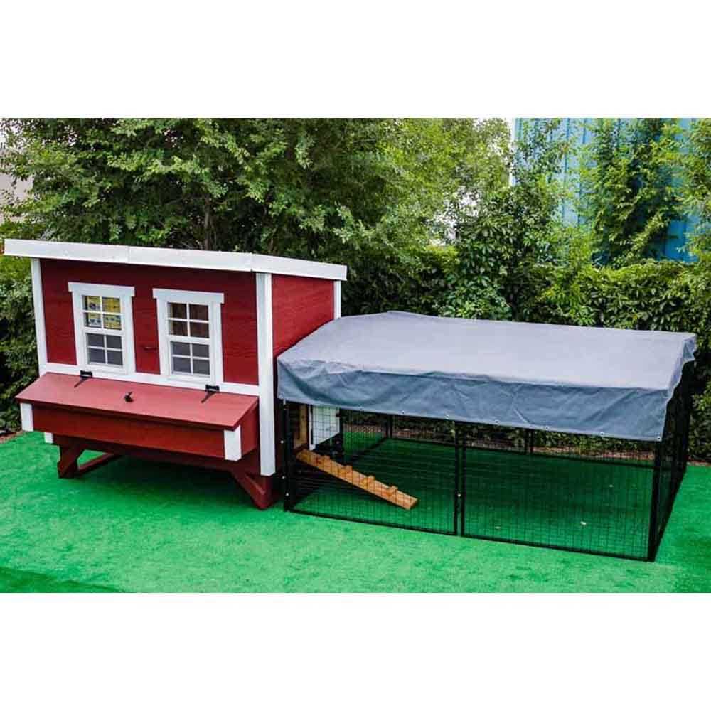 OverEZ Chicken Coops Tarp 8 ft. Chicken Run - Inhomebuy