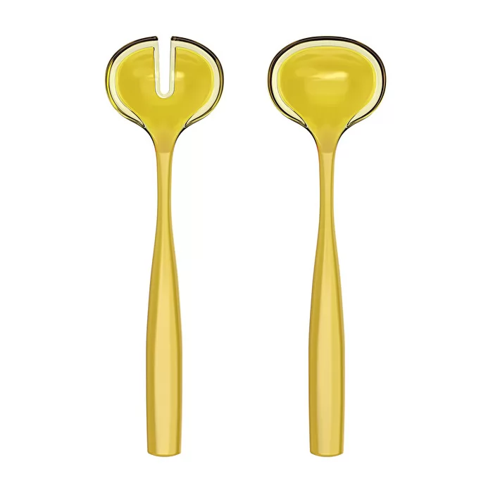 DolceVita Salad Servers Yellow - Inhomebuy
