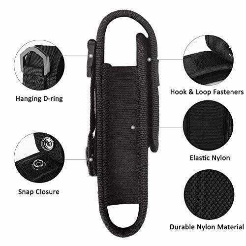 XTAR 2-Pack Flashlight Pouch Holster Holder for 5.9-8.2 Flash Light Compatible with FENIX UC30 UC35 E35 Surefire G2X 6P 6PX E2L UltraFire 501B 502B - Inhomebuy
