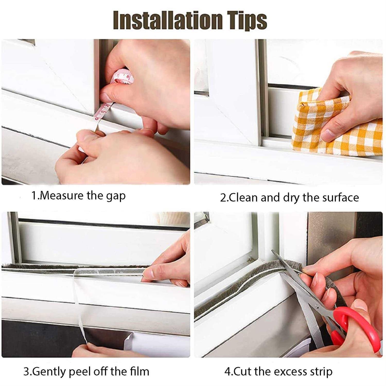 Weather Stripping Door Window Seal Strip 33 Ft Selfadhesive Strong Adhesion - Inhomebuy