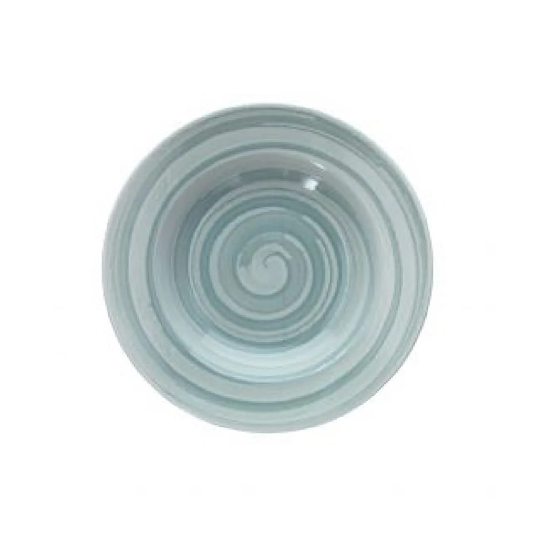 Round Pizza Plate 33cm Cinzia Aura Spir. Blu - Inhomebuy