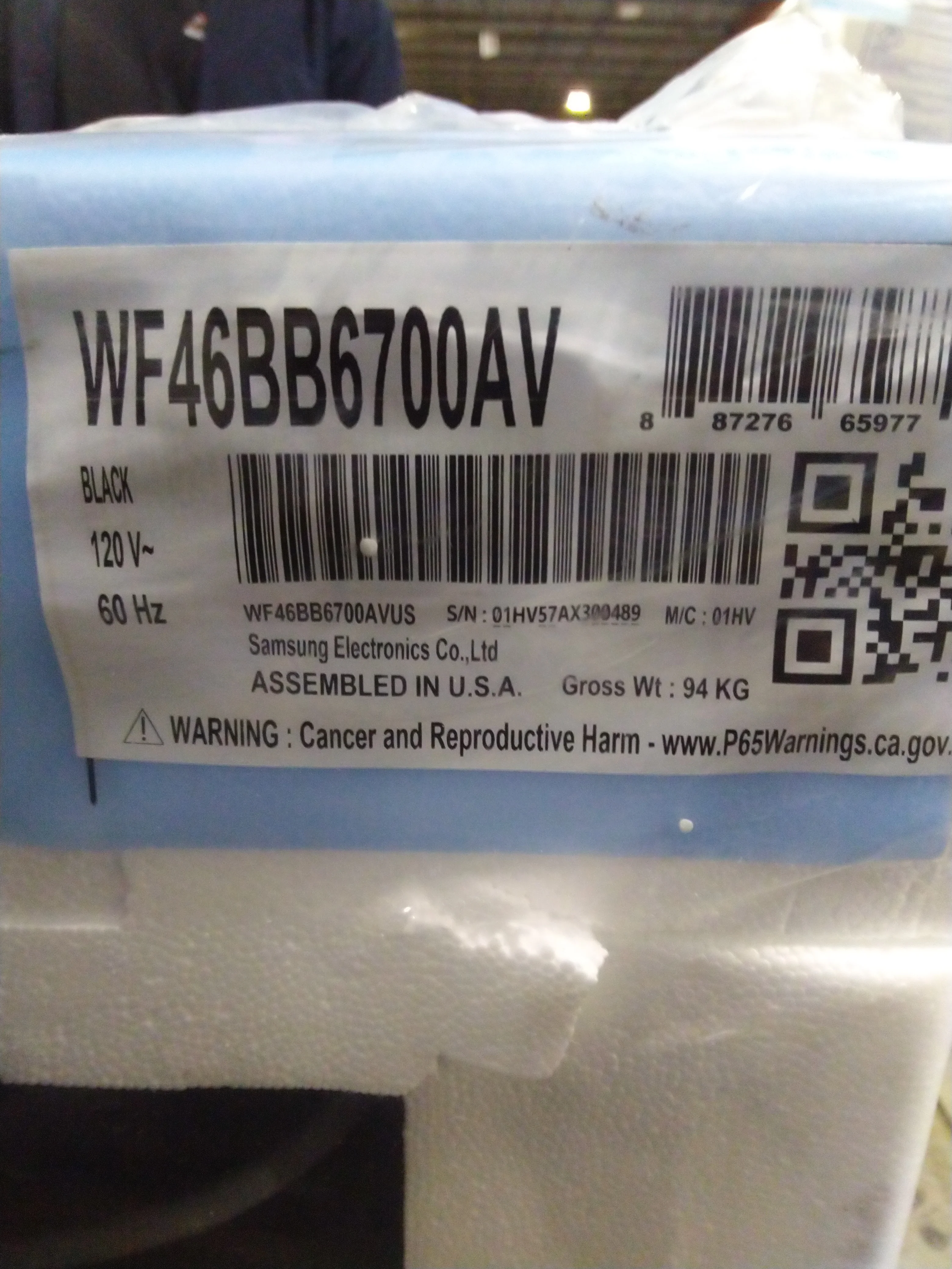 SAMSUNG BESPOKE 27 IN. 5.3 CU. FT. BLACK STAINLESS STEEL FRONT LOAD WASHER WITH SUPERSPEED FEATURE - - Inhomebuy