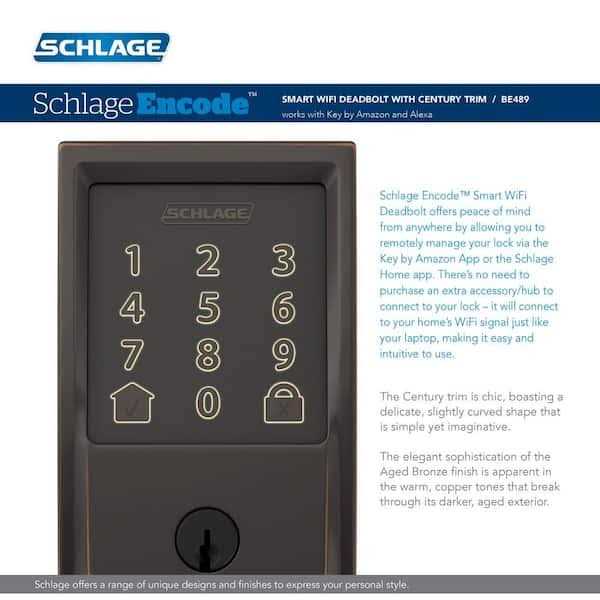Schlage Camelot Touch Lock with Accent Lever - Inhomebuy