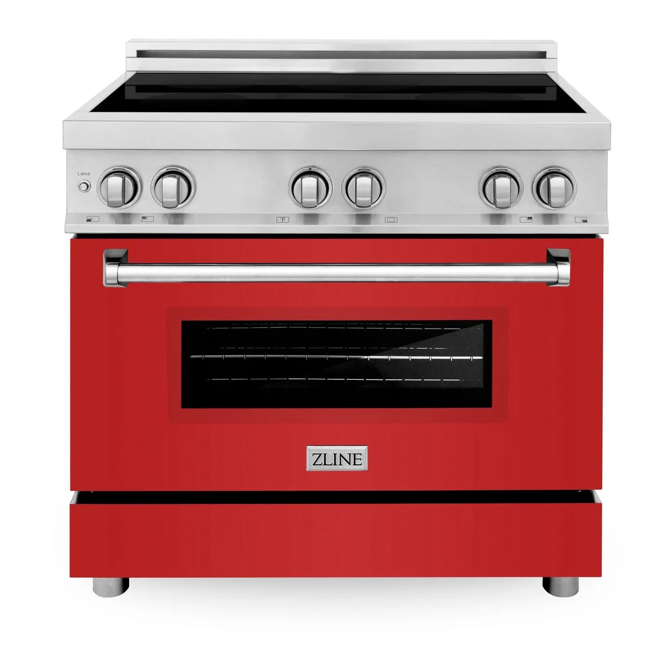 ZLINE 36 Inches 4.6 cu. ft. Induction Range with a 4 Element Stove and Electric Oven in Red Matte, RAIND-RM-36 - Inhomebuy