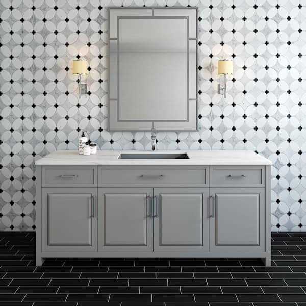 Daltile Keystones 2 x 2 Straight Joint Arctic White Tile & Stone - Inhomebuy