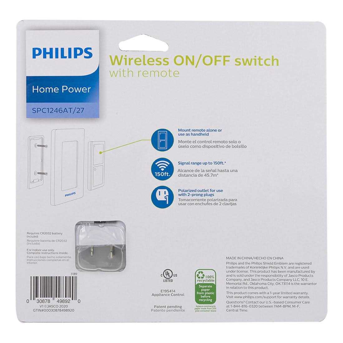 Philips SPS1032GE/27 15-Ft 3-Outlet Polarized Indoor Extension Cord - Inhomebuy