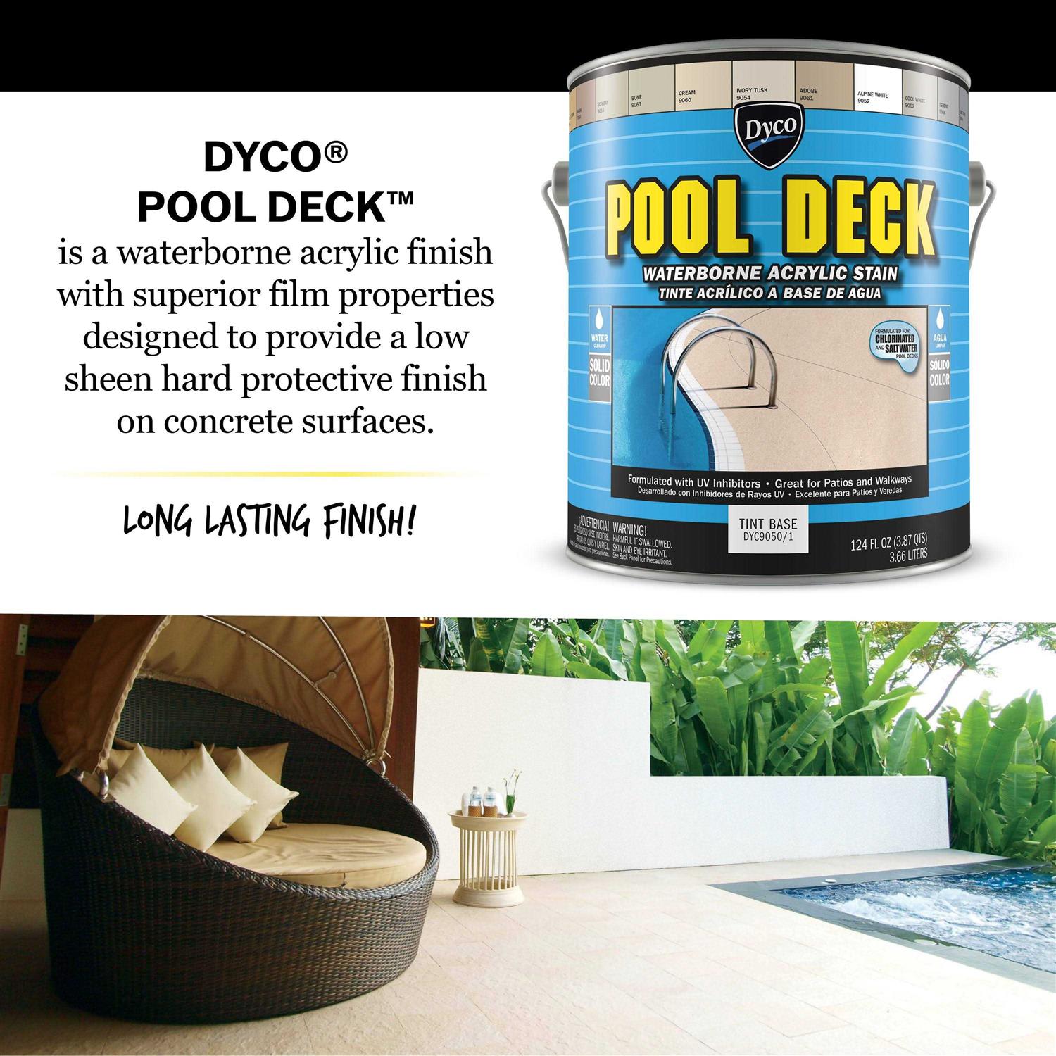 Dyco Paints Pool Deck Low Sheen Waterborne Acrylic Stain - Inhomebuy